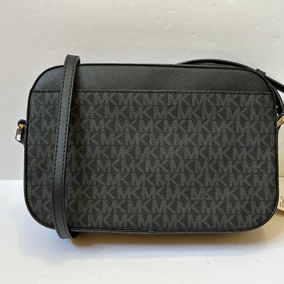 Michael Kors Jet Set Chain Crossbody Bag + Coin ID Key Holder Wallet MK Black - Picture 4 of 16